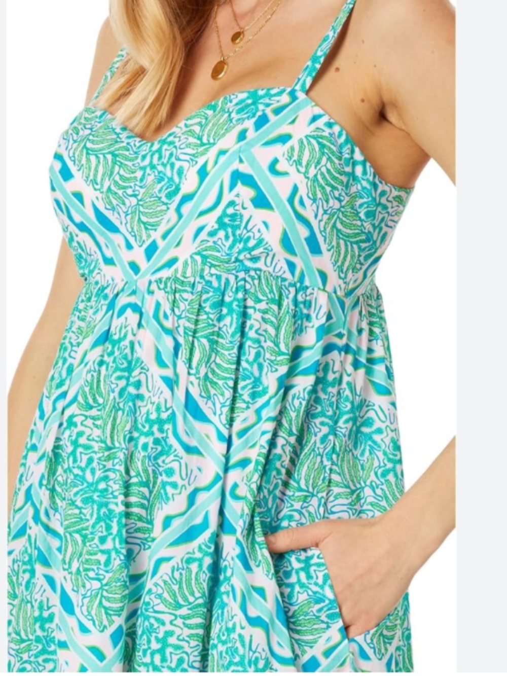 Lilly Pulitzer Heidi cotton maxi dress Prism Blue Good Greef print size 00